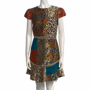 Alice + Olivia Patterned Mini Dress Size: M